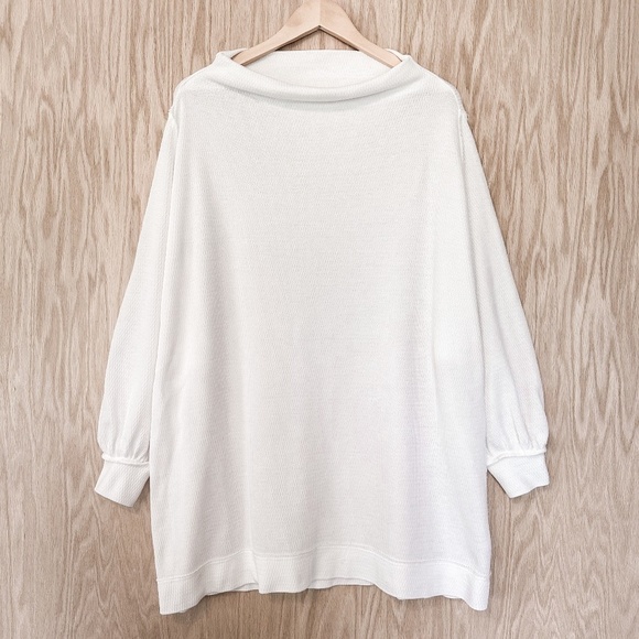 Free People Tops - Free People Oversized Waffle Knit Thermal Long Sleeve Tunic Top